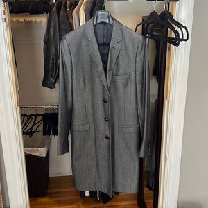 Dolce & Gabanna Charcoal Gray Trench Coat EU 52